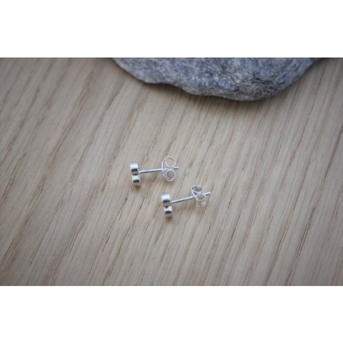 Boucles d'oreilles petit coeur en argent massif 